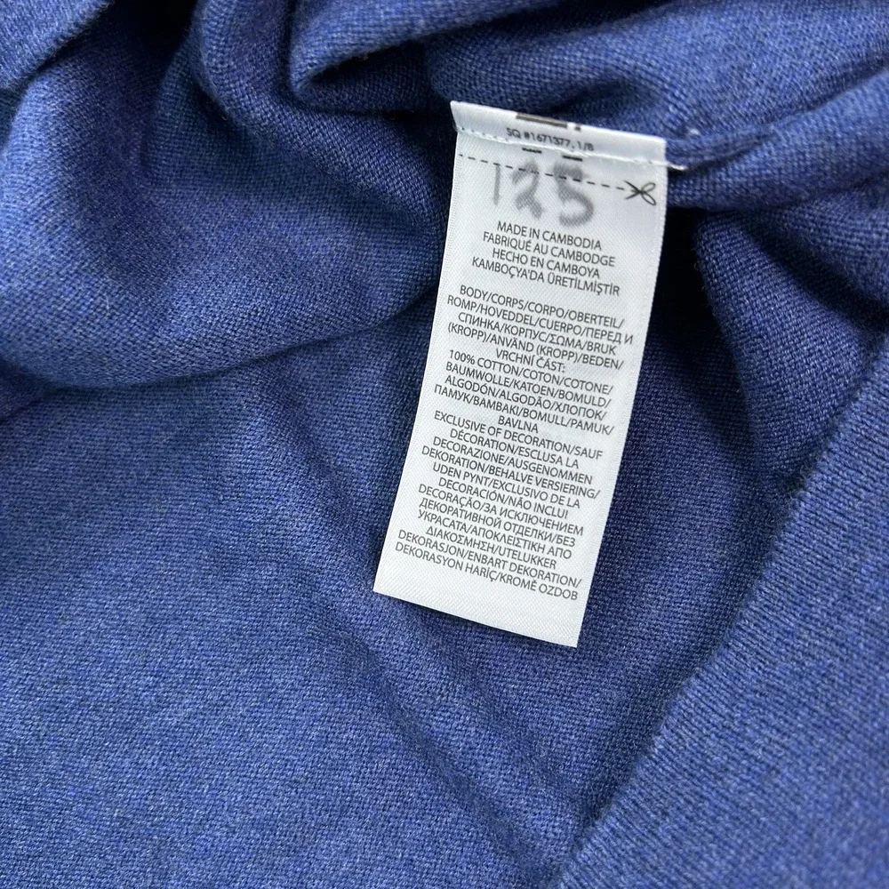 Polo Ralph Lauren Men XL Sweater Crewneck Preppy Quiet Luxury Lightweight Blue